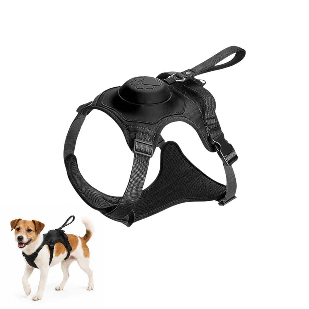 Dog harness with built-in retractable lead Size S - Petifo
