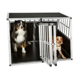 Transportín de aluminio para perros para el coche