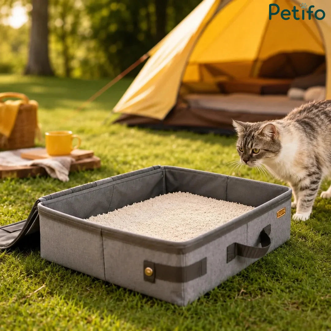 Bandeja de arena portátil para gatos