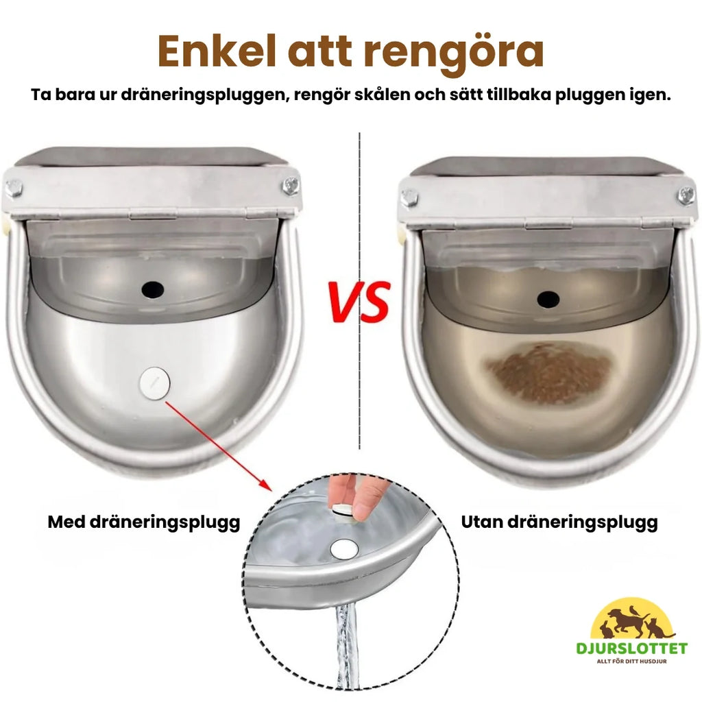 Automatic Water Bowl for horses in stainless steel Easy to clean - Petifo