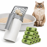 Pala para arena de gato con soporte