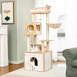 Beige con gabinete