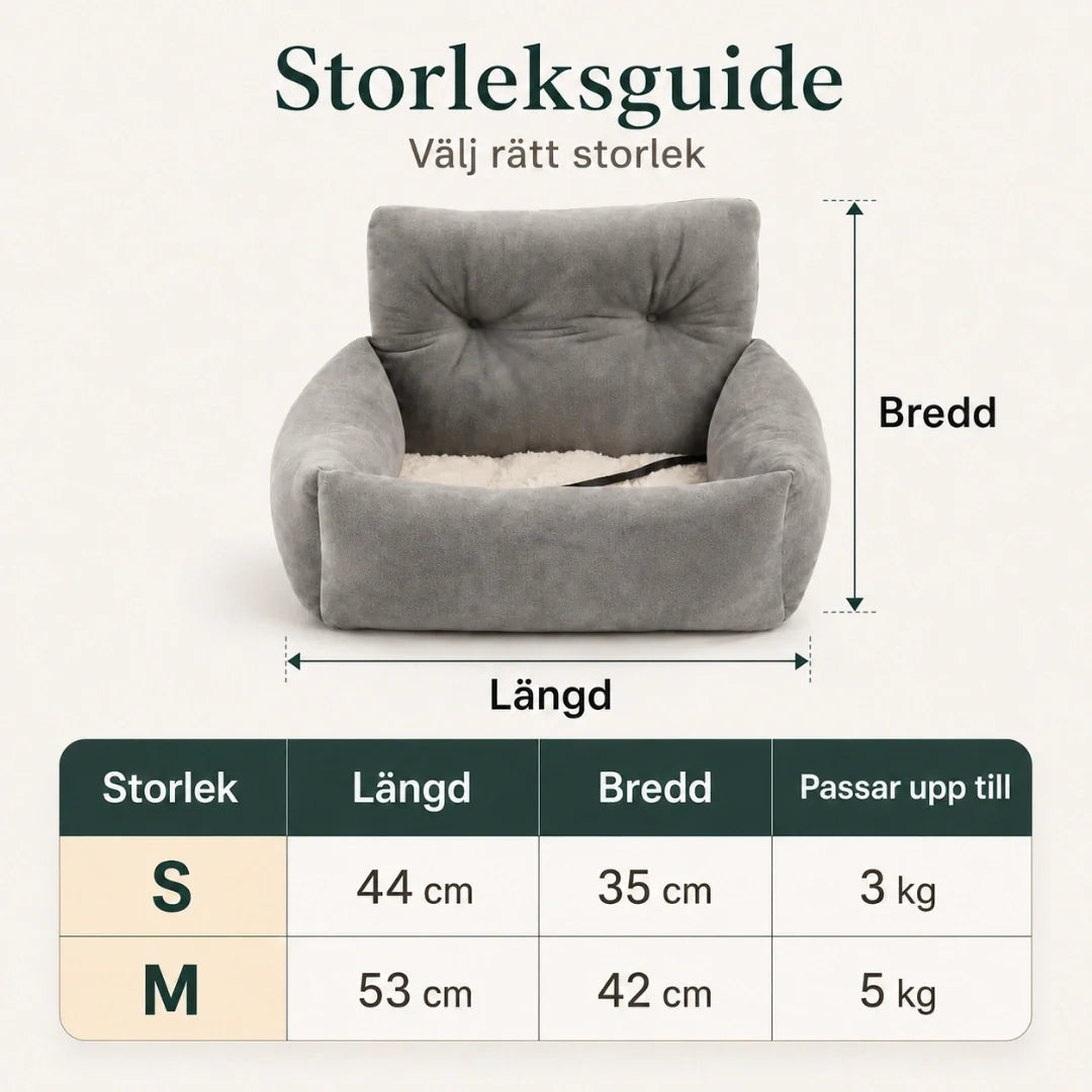 ComfyRide Car Seat with Safety Strap size - Petifo