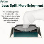 Cross-section diagram demonstrating slow water flow floating plate mechanism