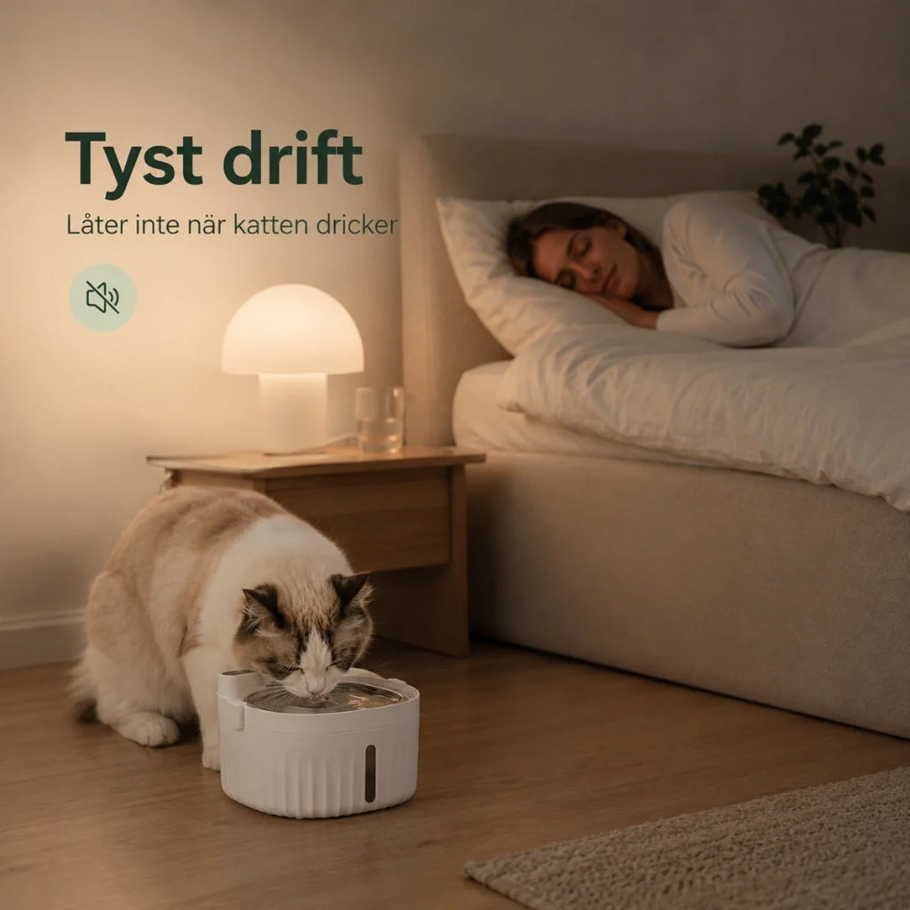 Detixy Wireless Water Fountain quiet operation - Petifo
