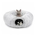 Donut Cat Tunnel Bed grey - Petifo