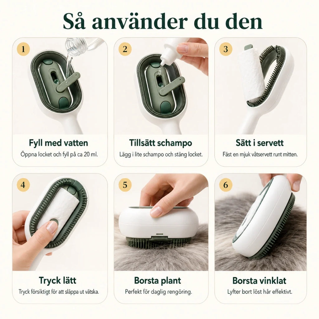Double-Sided Wipe Brush how to use it - Petifo