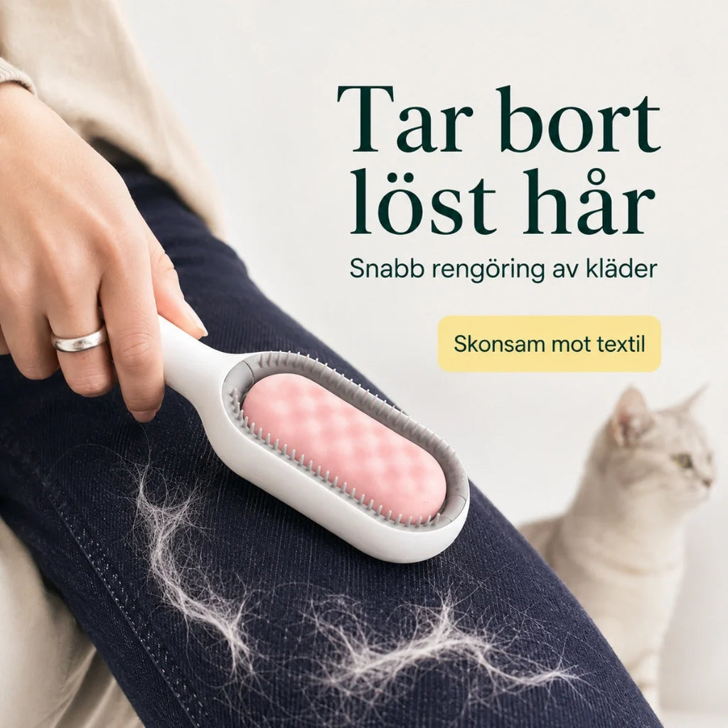 Double-Sided Wipe Brush removes loose hair - Petifo