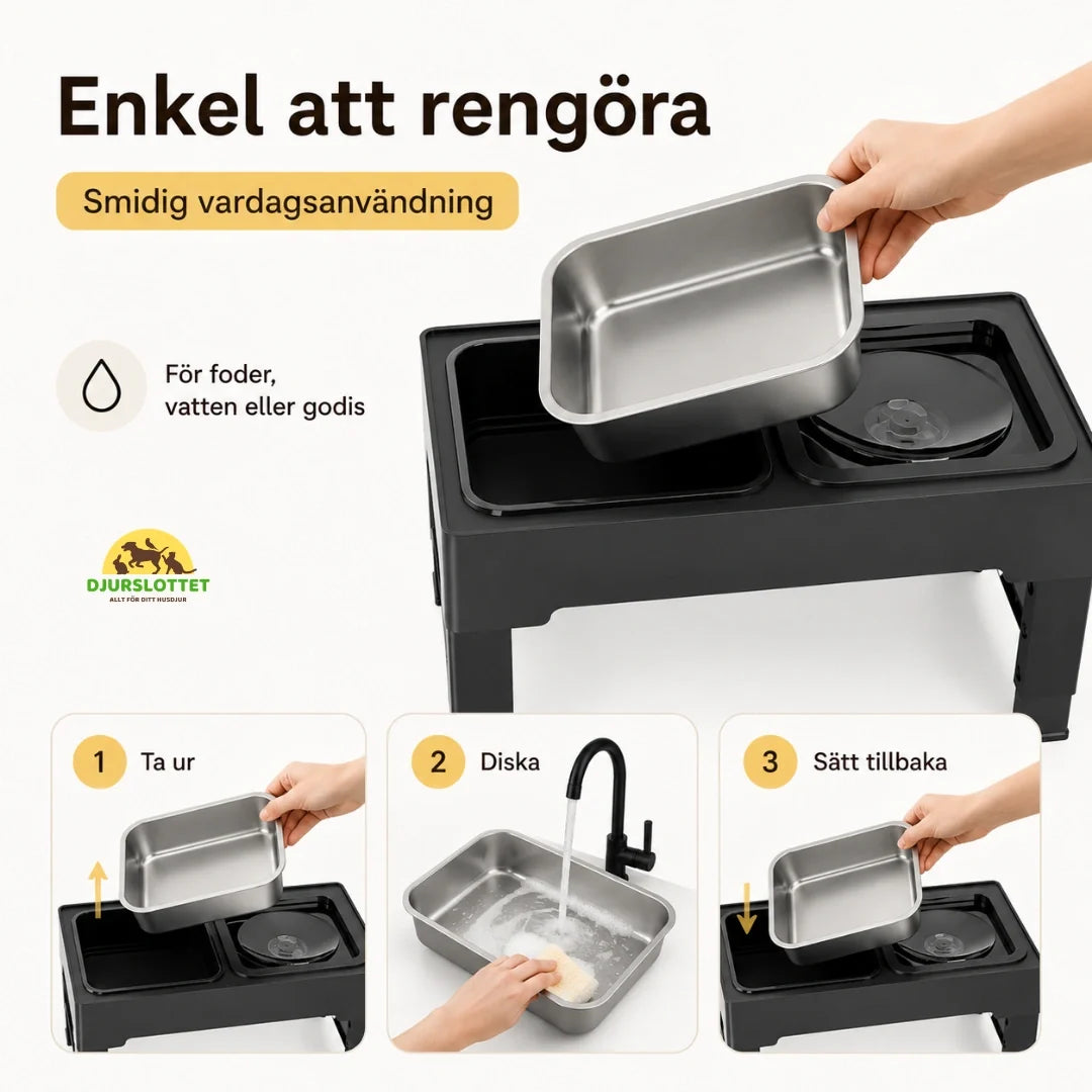 Extra stainless steel bowl for UpFeed Pro easy to fill and wash - Petifo