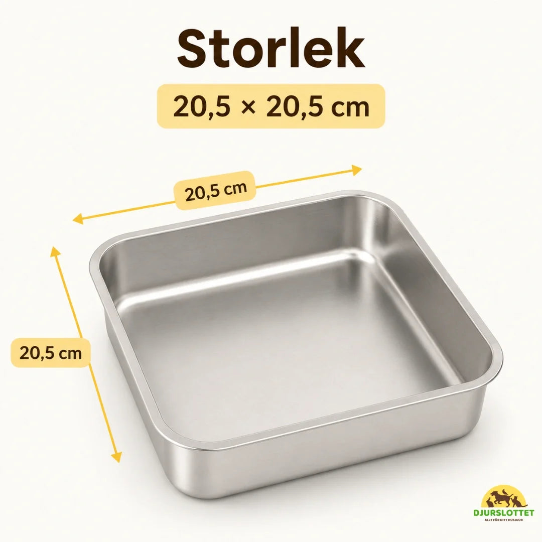 Extra stainless steel bowl for UpFeed Pro dimensions 20.5 x 20.5 cm - Petifo