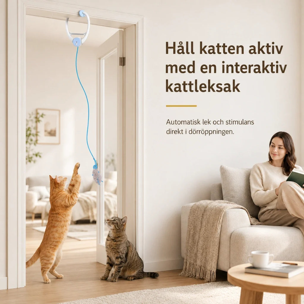 Felineo MusJakt Kattleksak hall katten aktiv- Petifo 