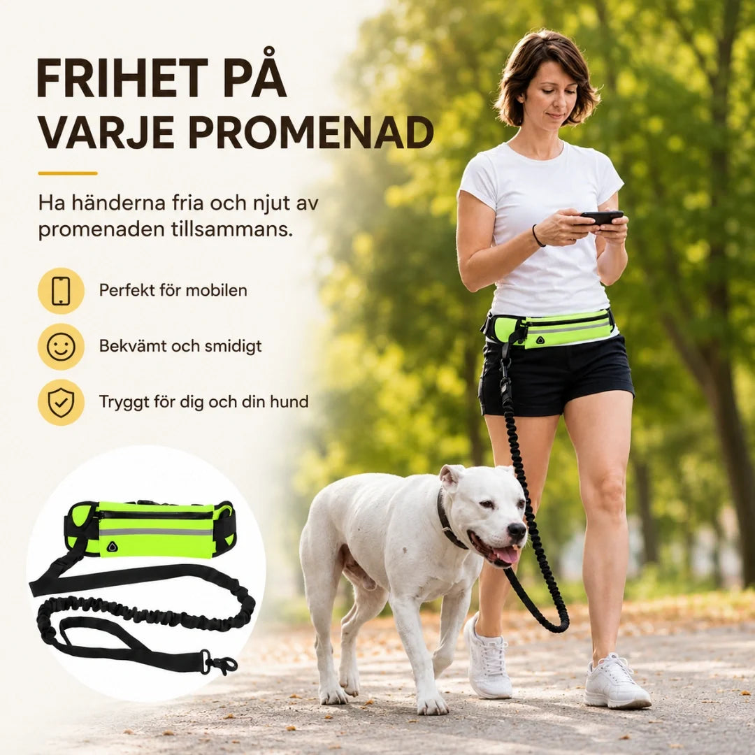 Flexura Dog Lead with waist bag freedom - Petifo
