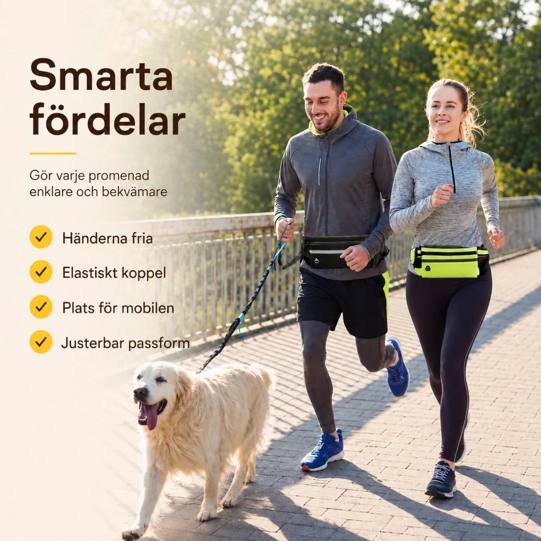 Flexura Dog Lead with waist bag smart - Petifo