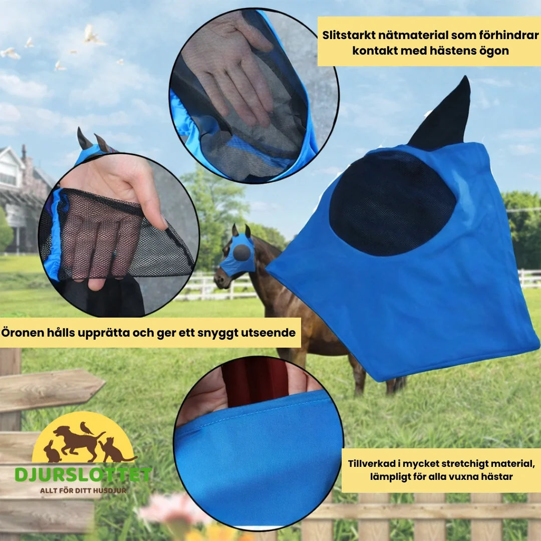 Fly mask horse with ear protection Comfortable fit - Petifo