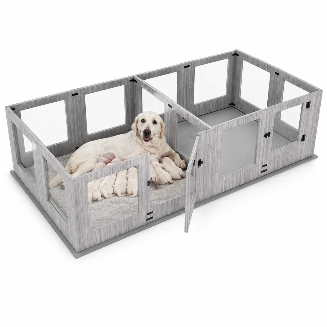 Dog Playpen with Window Panels 11 panels - Petifo