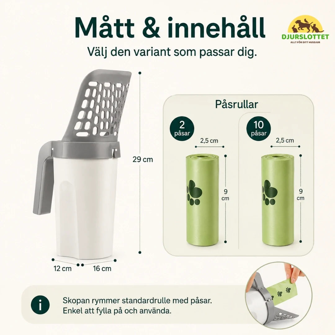 Cat Litter Scoop with Holder contents - Petifo