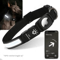 Glowing AirTag collar For dogs Black- Petifo