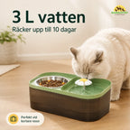 MealStream Water Fountain with Food Bowl 3l water - Petifo