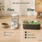 MealStream Water Fountain with Food Bowl after - Petifo