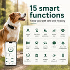 Multi function GPS pet tracker with health tracking alerts and global positioning Petifo