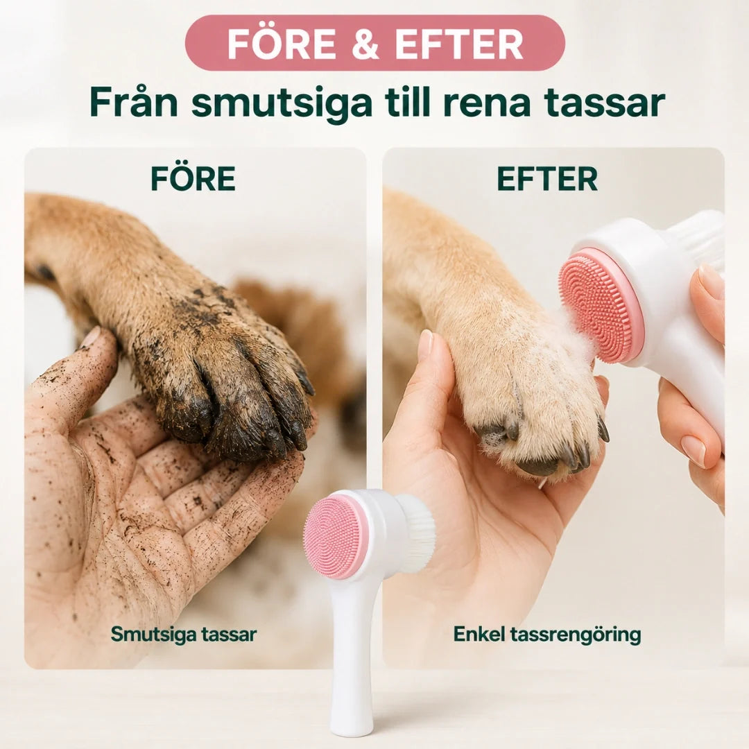 PawCare Paw Brush before vs after - Petifo