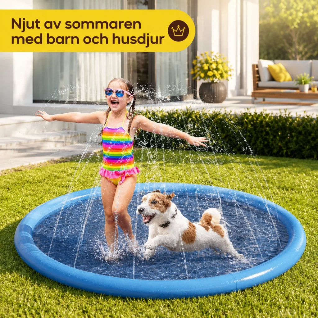 Pawsplash Sprinkler pool for dogs enjoy the summer - Petifo