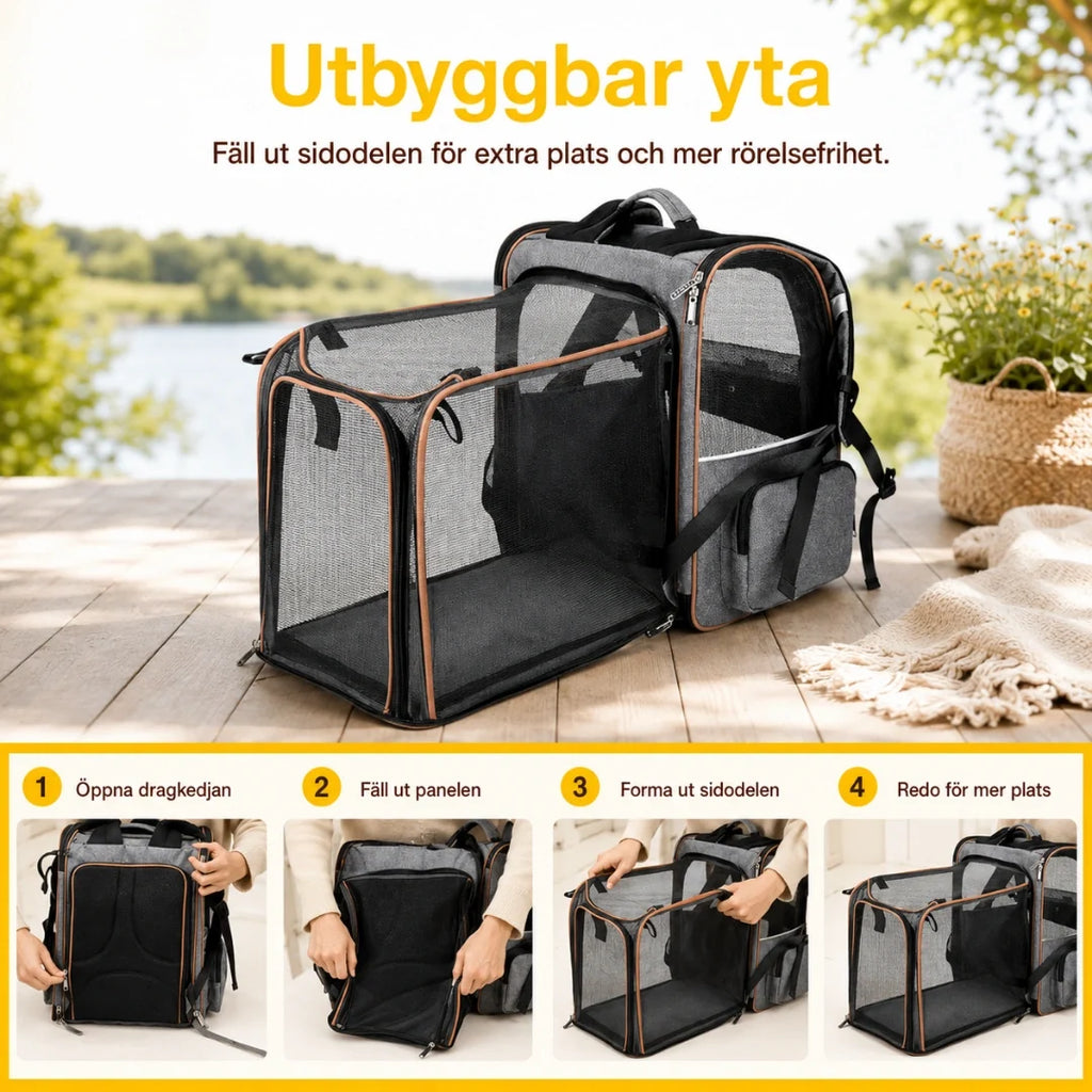 PetPacker Expandable Backpack More calm when your pet comes along - Petifo