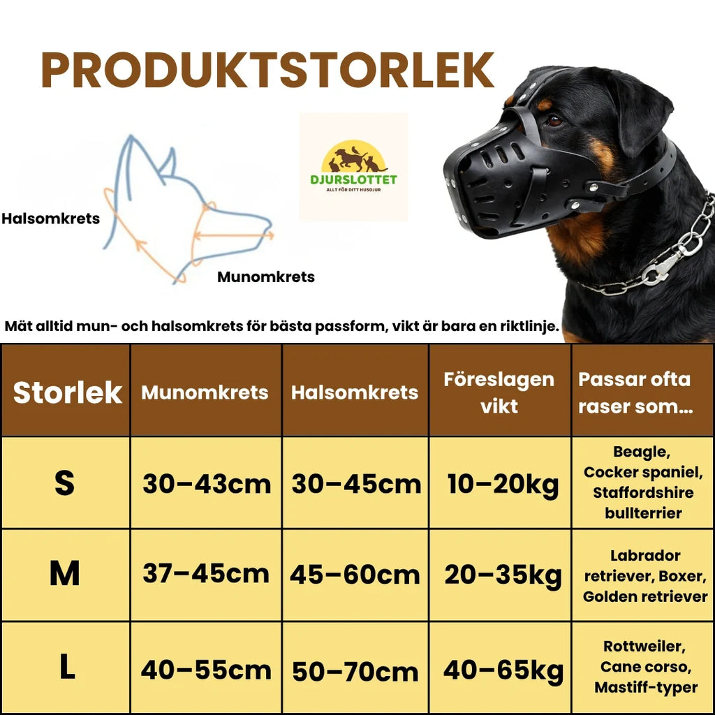 Product size of Canimora Muzzle for Large Dogs Petifo