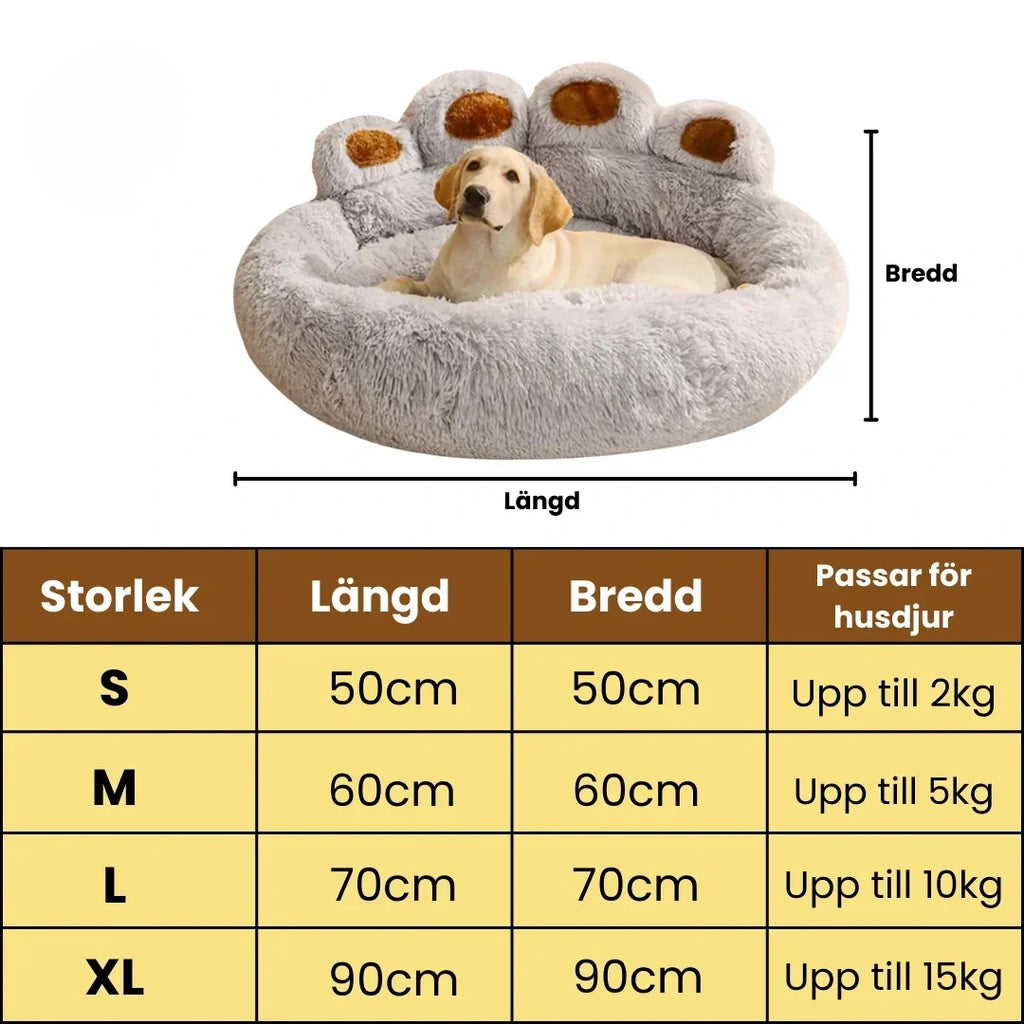 Product size of Fluff Paradise Pet Bed - Petifo