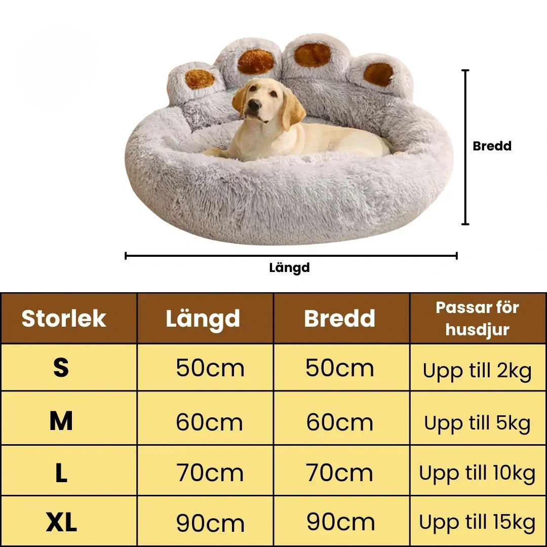 Product size of Fluff Paradise Pet Bed - Petifo