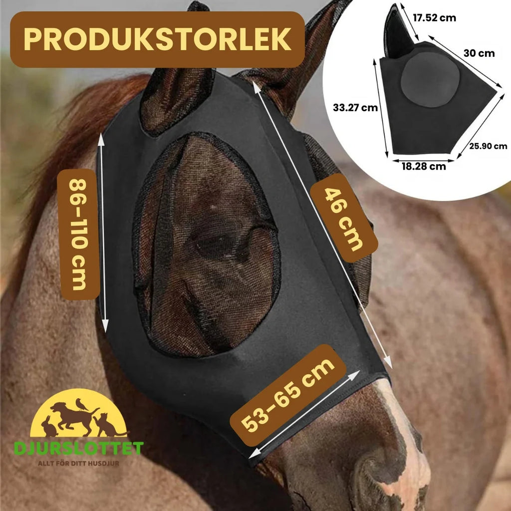 Product size of Horse mask with ear protection - Petifo
