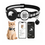 Collar para gatos TryggTag con identificación QR y soporte para AirTag