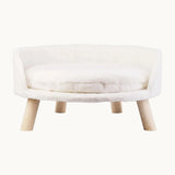 Cama redonda para mascotas con patas