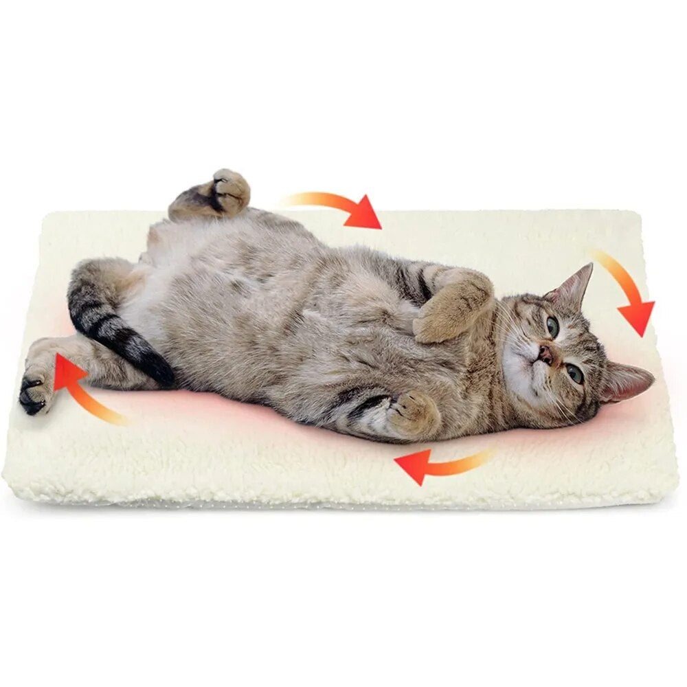 Cat Warming Pad, 
Electric Cat Warming Pad, Self-Heating Warming Pad