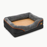 Cama ortopédica para perros con borde elevado