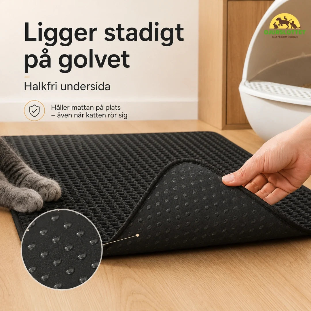 Large Litter Box Mat lies steady - Petifo