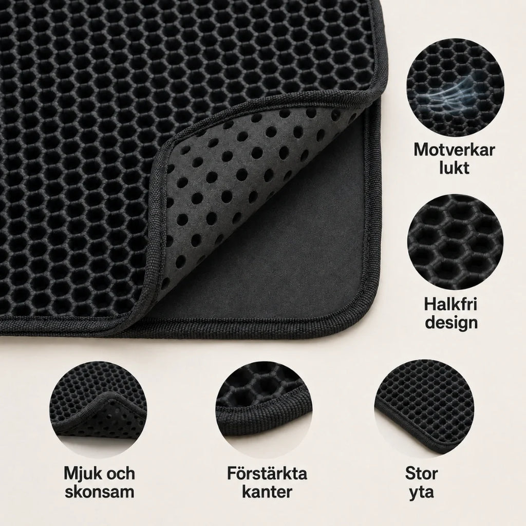 Large Litter Box Mat counteracts smells - Petifo