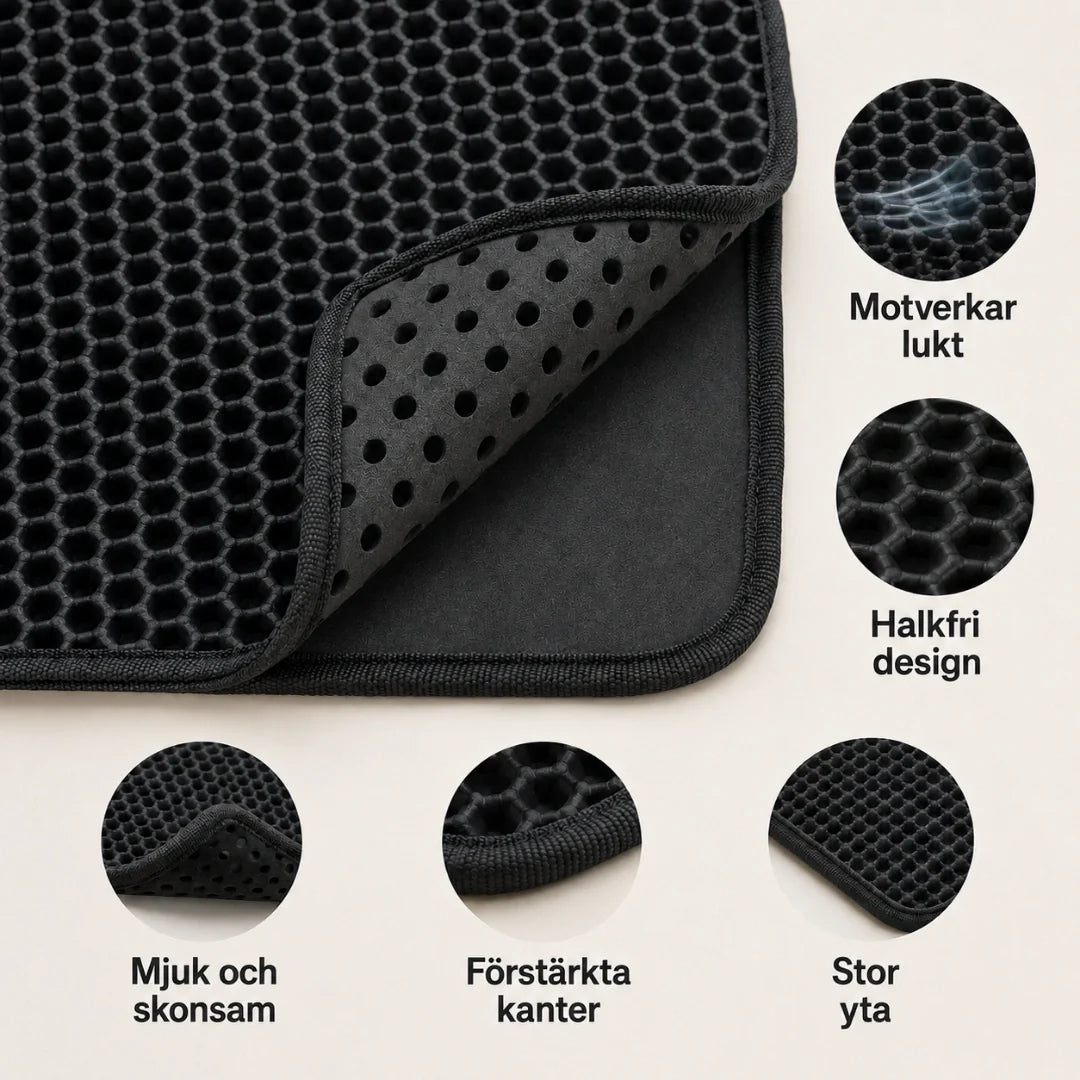 Large Litter Box Mat counteracts smells - Petifo