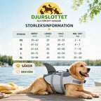 Size guide for Shark-Shaped Dog Life Jacket - Petifo