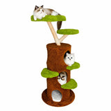Árbol rascador de madera maciza para gatos