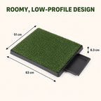 Dimensiones del inodoro de césped para perros: 63 × 51 × 6,3 cm