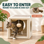PawHut 2-in-1 Cat Tunnel easy-entry cave and lookout openings - Petifo