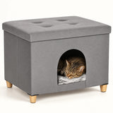 PawHut Caseta y reposapiés para gatos