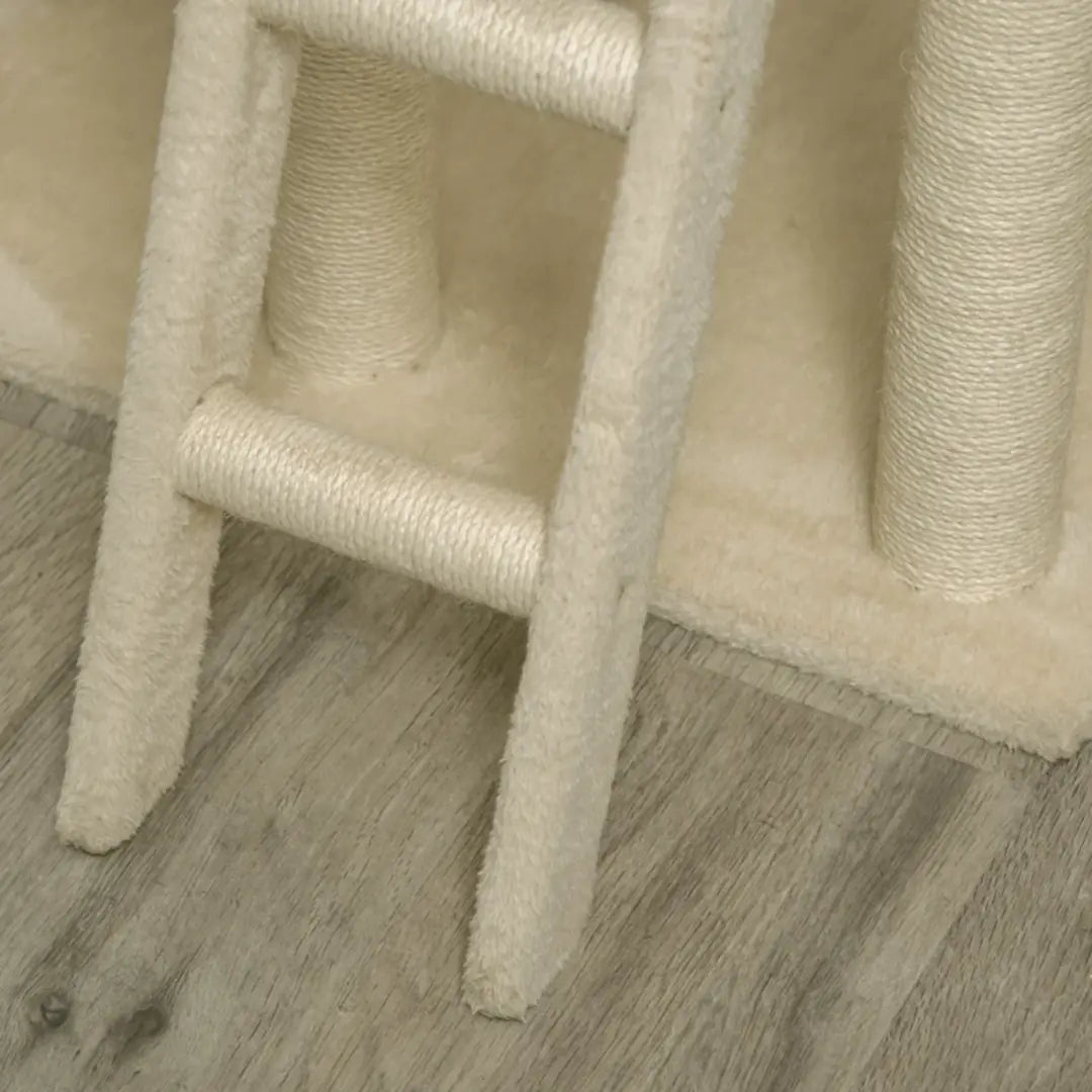 Close-up of the climbing ladder on the PawHut cat tree - Petifo
