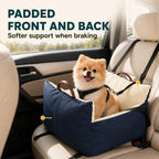 Padded front and back support in the PawHut dog car seat - Petifo