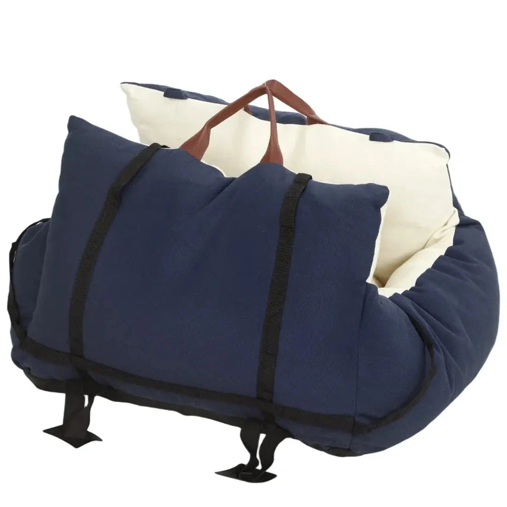 Rear view of the PawHut dog car seat and travel bed - Petifo