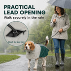 Lead opening on the PawHut dog raincoat with hood - Petifo