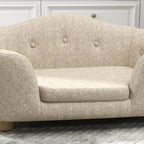 Seat cushion and backrest detail on the PawHut pet sofa - Petifo