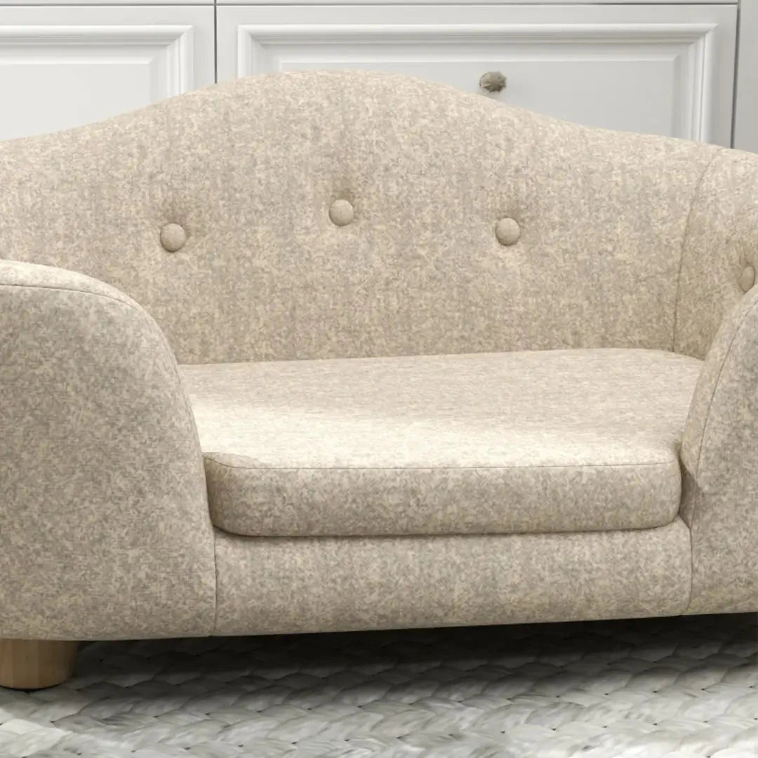 Seat cushion and backrest detail on the PawHut pet sofa - Petifo