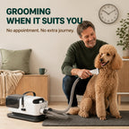 Home coat care with the PawHut grooming vacuum and trimmer - Petifo